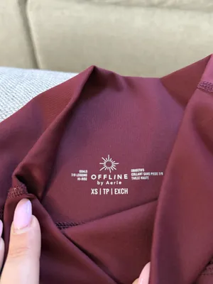 Offline by Aerie Maroon Active Leggings thumbnail 3