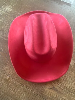 Vegan Suede Cowboy Hat Pink thumbnail 3