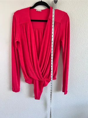 Intimately by Free People Women's Turnt‎ Bodysuit Slinky V-Neck Cross-Front Boho thumbnail 8
