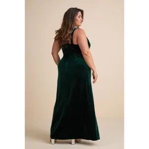 NWT Lulus NWT Elegant Sweetie Emerald Green Velvet Square Neck Maxi Dress Sz XXL thumbnail 3