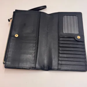 Victoria's Secret Studded Wristlet Wallet Black Zip Around Clutch Organizer thumbnail 3