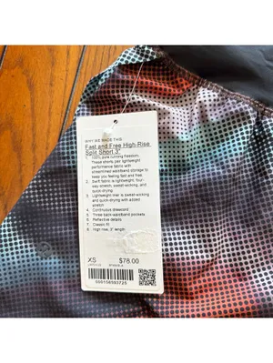 Lululemon Fast & Free Short High Rise 3” Split, Speed Flux Black Size XS/4 NWT thumbnail 4