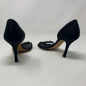 Giuseppe Zanotti Black Silk Sandals‎ w/ Rhinestones thumbnail 7