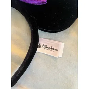 Disney Parks Minnie Mouse Pin Trader Ears Headband Only 2017 Black Purple Bow thumbnail 2