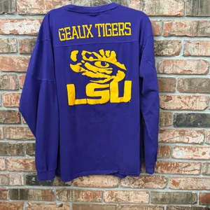 Pressbox LSU Womens Boxercraft Style Long Sleeve Top XL Louisiana Tigers thumbnail 4