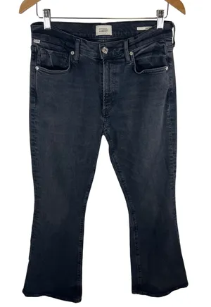 Citizens of Humanity Emmanuelle Slim Bootcut Jeans Faded‎ Black Size 28 Boho thumbnail 1