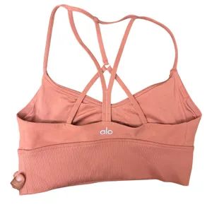 Alo Soft Lavish Bra Size‎ Small W9234R Sports Bra Workout Pink Straps thumbnail 1