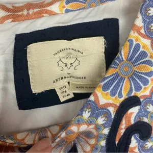 Anthropologie Vanessa Virginia women's 8 medium Dress sleeveless sheath floral e thumbnail 3