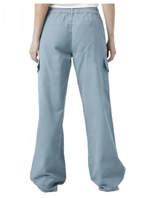 Pacsun Blue E-Waist Low Rise Baggy Cargo Pants NWT Arona Medium thumbnail 3