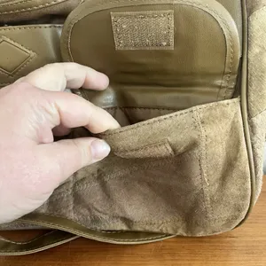 Patchwork Soft Leather & Suede Handbag Purse Shoulder Bag & Coin Purse Tan Brown thumbnail 9