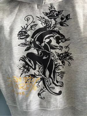 Ed Hardy Cropped Full-Zip Grey Hoodie thumbnail 5
