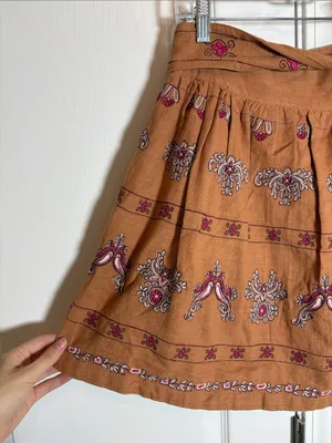 Anthropologie Meghan Embroidered Mini Skirt Size 10 thumbnail 4