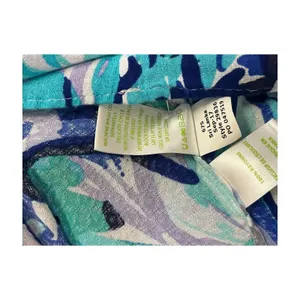Lilly Pulitzer Top Womens Medium Blue Floral Tropical Coastal Peasant Boho Beach thumbnail 6