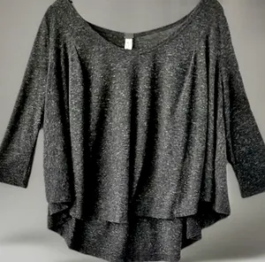 Free People We the Free NWOT Tambourine Scoop Neck Marled Gray Tee Shirt, XS thumbnail 3