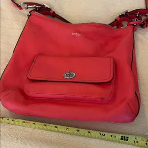 Coach Red Coral Shoulder handbag shoulder purse thumbnail 8