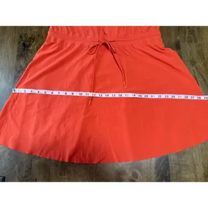 EUC Womens‎ Athleta Savannah Strap Mini Dress athletic orange stretch size L thumbnail 4