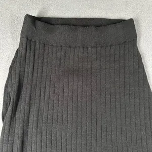 Abercrombie Fitch Womens S Black A-Line Pull‎ On Viscose Skirt Front Split thumbnail 3