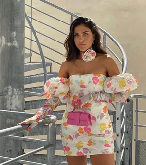 New For Love & Lemons Hazel Mini Dress Size L thumbnail 1