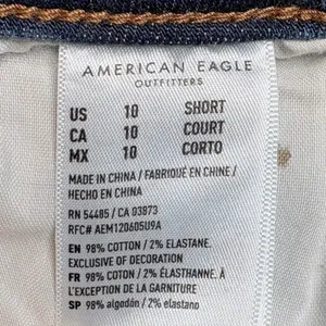 American Eagle Super Hi-Rise‎ Jegging Womens 10 Short Blue Distressed Jeans thumbnail 6
