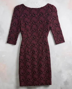 Alice + Olivia 2 Burgundy Lace Cutout Bodycon Cocktail Mini Dress Date‎ Night thumbnail 1