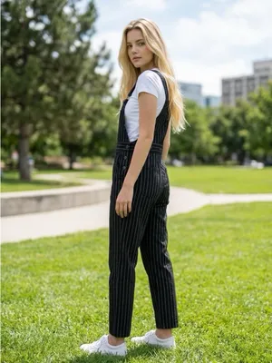 Black Pine Overalls Womens Small Cotton Dark Boho Barn Lumberjack Country Grunge thumbnail 14