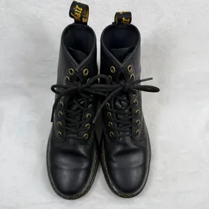 Dr. Martens Zavala Black Leather Combat Boots Womens‎ Size 5 USL AW004 Round Toe thumbnail 4