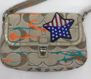 COACH Customized Tan Fabric Small Shoulder Bag thumbnail 3