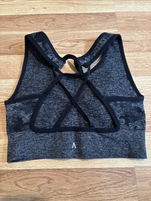ACTA Seamless Charcoal Camo High-Waist Leggings and Crop Top Set thumbnail 3