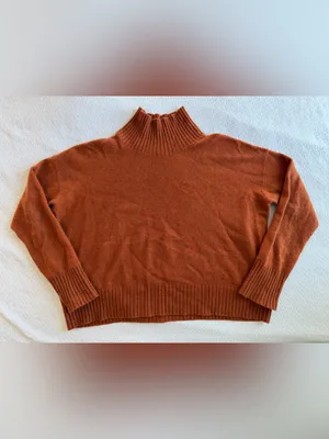 Free People Poppy Cashmere Turtleneck Sweater Copper thumbnail 2