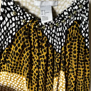H&M Brown Animal Print Tiered Maxi Dress Sz M thumbnail 6