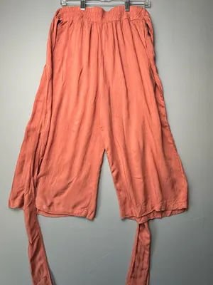 Free People Coral Gauze Wide Leg Crop Pants Boho Resort Lounge XS thumbnail 6