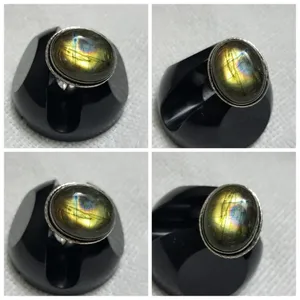 Sterling Silver 925 Silver Labradorite Natural Gemstone Ring Size -8.75 RGN-269 thumbnail 2