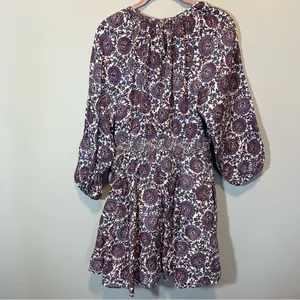 J. Crew Palermo Smocked Waist Mini Dress‎ in Floral Bouquet Linen Medium thumbnail 11