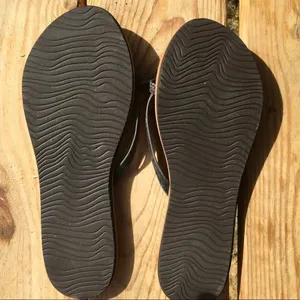 Reef Flat Strappy Beach Sandals Slides Toe Black thumbnail 5