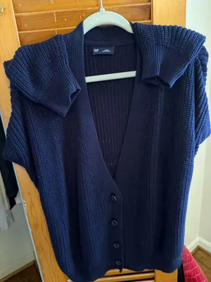 Gap Cardigan Sweater Knit navy thumbnail 1