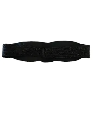 Vintage 80s Beaded Statement Waist Belt Cummerbund glam cocktail attire Disco thumbnail 7