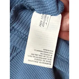 American Eagle Blue Mock Neck Turtleneck Crop Top Women XL Layer Fitted Ribbed thumbnail 5