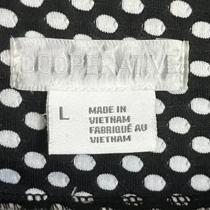 Cooperative Urban Outfitters Black White‎ Polka Dot Skater Mini Skirt Large thumbnail 5