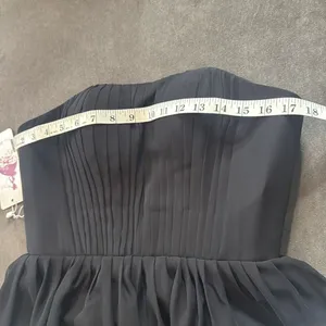 Women’s Black Strapless Short Chiffon Homecoming Party Dress Size M (8) NEW thumbnail 12