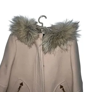 J. Crew Chateau Parka Italian Stadium Cloth Wool Coat Hooded Size 2T Tall‎ Beige thumbnail 3