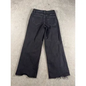 Vervet Flying Monkey Black Wide Leg Crop Jeans Button 26‎ thumbnail 6
