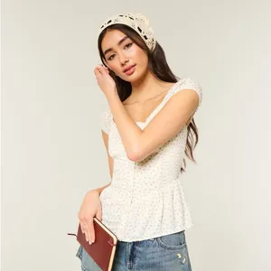 Hollister Sweetheart Peplum Top Size Medium NWT thumbnail 2