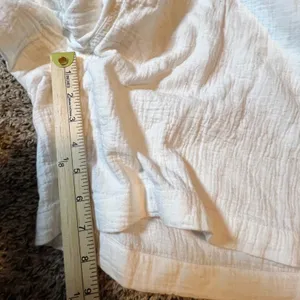Aerie White Gauze High Waisted Shorts‎ XL New 0706-8342 Elastic Waist Summer thumbnail 6