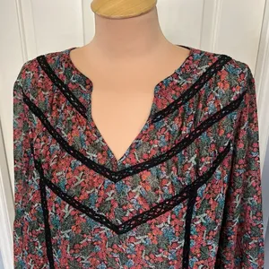 Matilda Jane Floral Carol Top Boho Peasant Prairie Hippie Cottagecore Womens XXL thumbnail 3