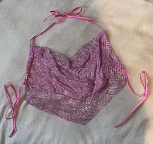 Better Be Bedazzled Pink Tie Top thumbnail 1