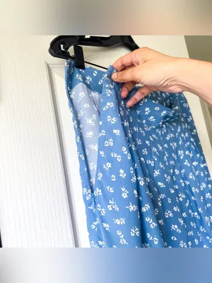 Sezane Alicia Midi Skirt Blue Floral US 10 NWT‎ thumbnail 6