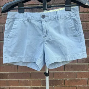 Merona Women's Size 2 Solid Gray Blue Shorts Chino 3" Inseam Short Summer thumbnail 2