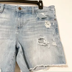 Pilcro And the Letterpress Jean Shorts Distressed Size 29 ‎ Blue Anthropologie thumbnail 3