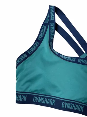Gymshark Strike Sports Bra in Alpine Green & Navy Womans M thumbnail 3