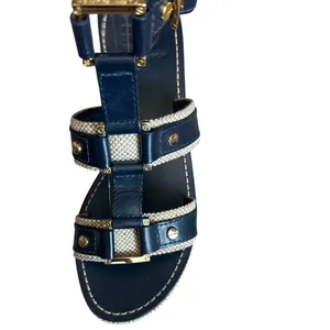 Tory Burch Navy Platform‎ Wedge Sandals 7 thumbnail 9